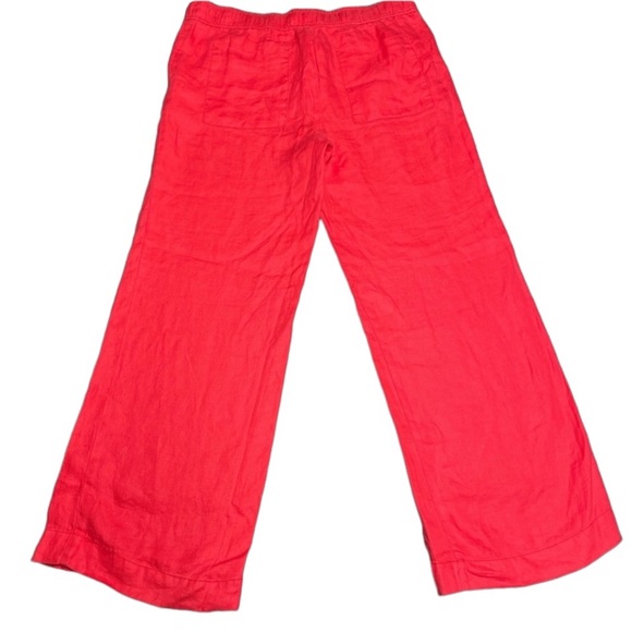 LOFT Venetian Red M Marisa Wide Leg Linen Pants - Picture 3 of 9